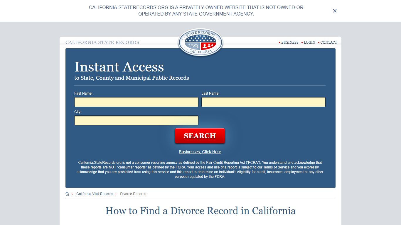 How to Find a Divorce Record in California - California State Records